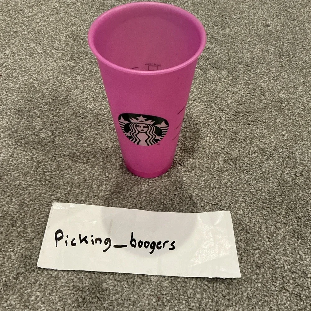 Starbucks Reusable Cold‎ Cups With One Lid, Lot Of 9! 24oz